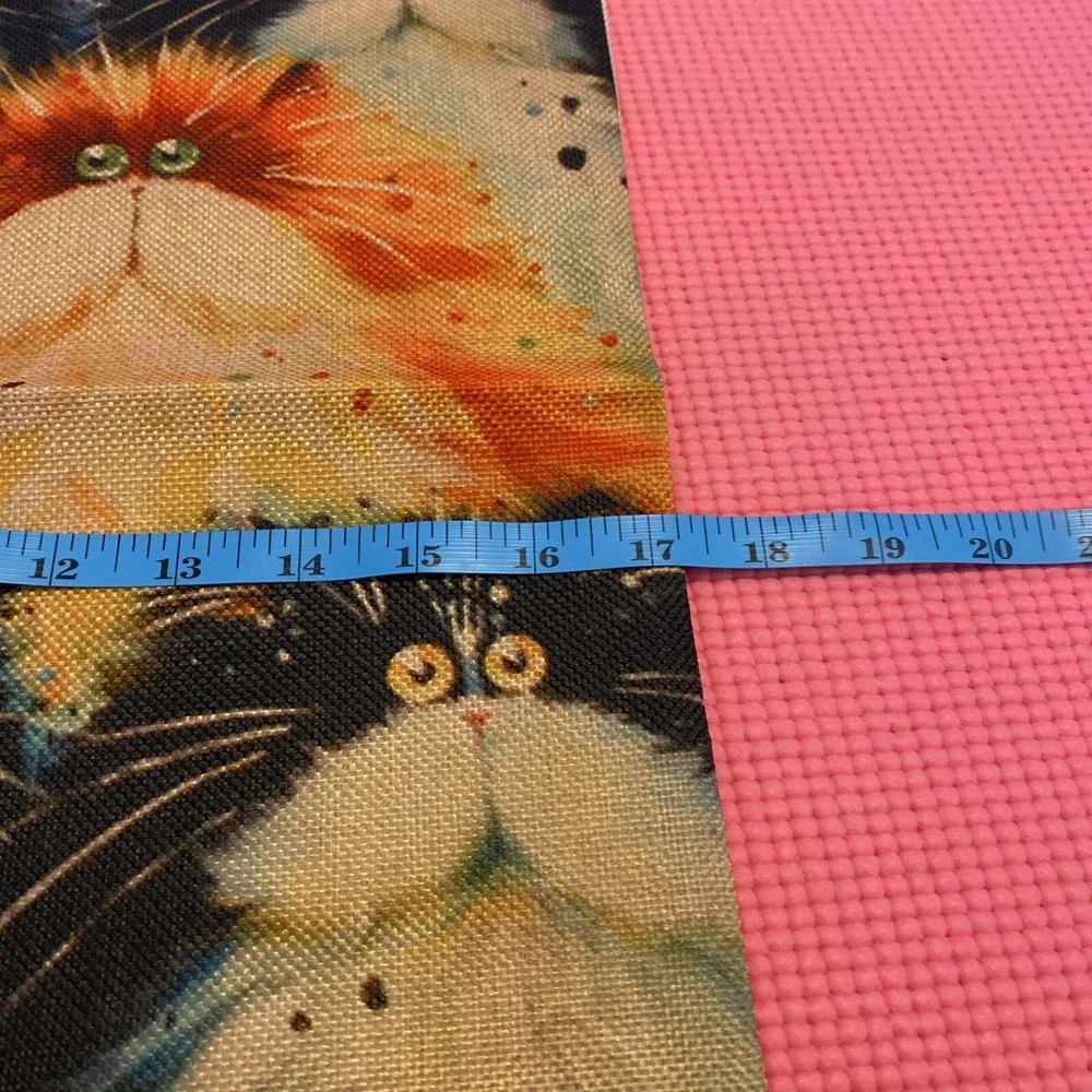 Cats Decorative Pillowcases Lot Of 2 No Pillows Zipper 17x17 Canvas